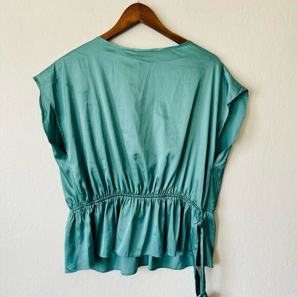 NWT | New York & Company | metallic green blouse - Picture 4 of 4